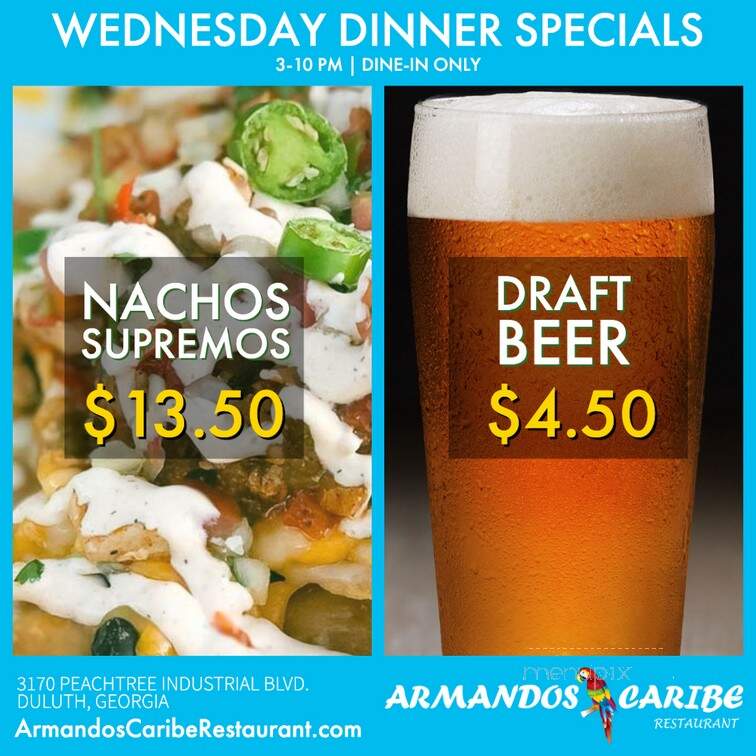 Armando's Caribe - Duluth, GA menu_pic