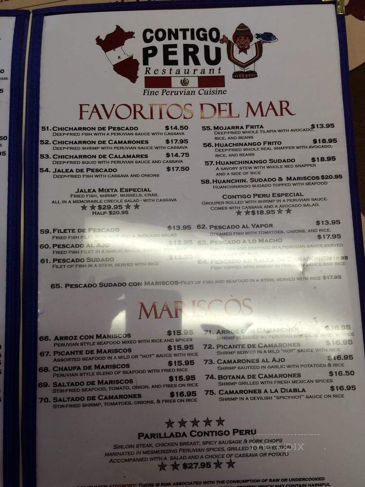 Contigo Peru II - Chamblee, GA menu_pic
