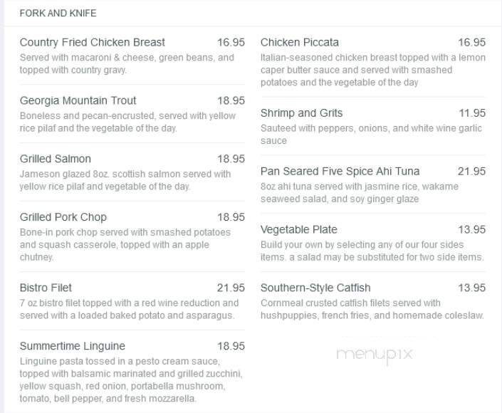 Nancy G's Cafe - Atlanta, GA menu_pic