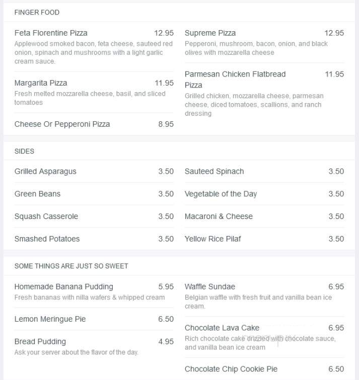 Nancy G's Cafe - Atlanta, GA menu_pic