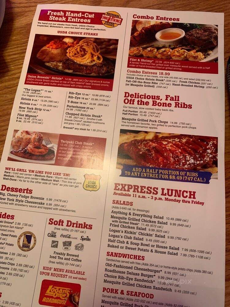Logan's Roadhouse - Augusta, GA menu_pic