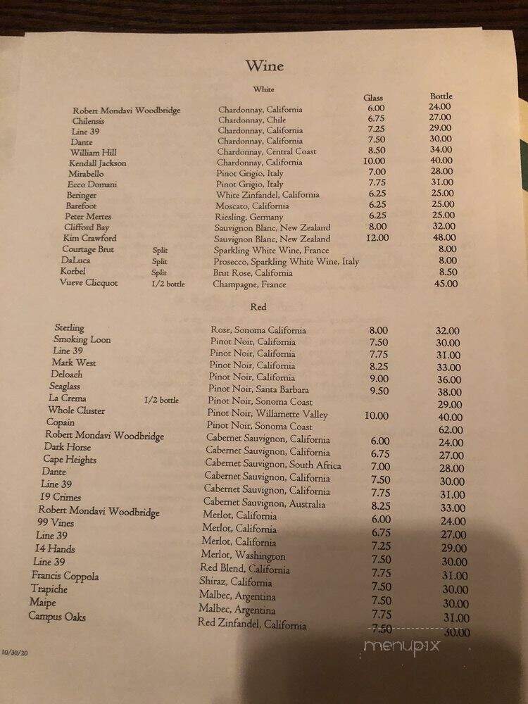 Six Pence Pub - Savannah, GA menu_pic