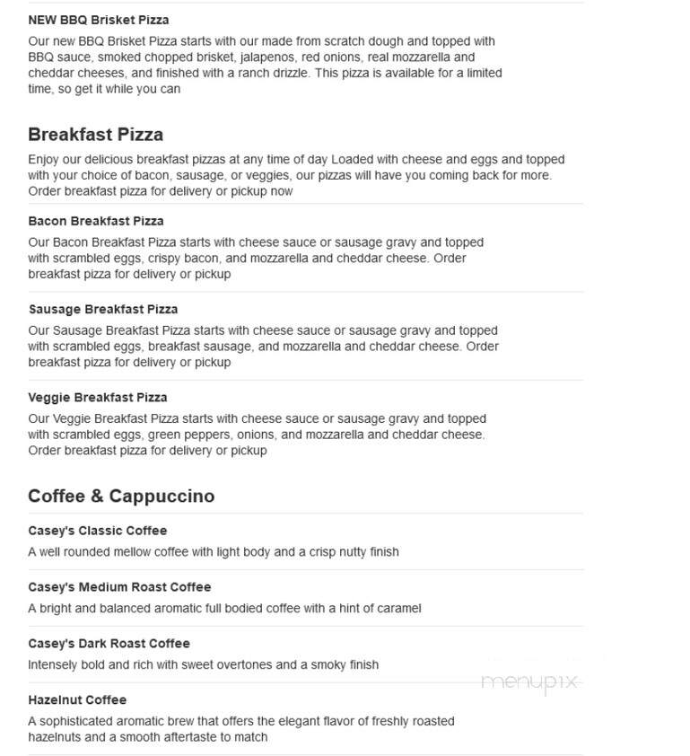 Casey's General Store - North Branch, MN menu_pic