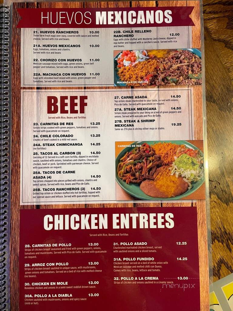 Fiesta Mexicana - Red Wing, MN menu_pic