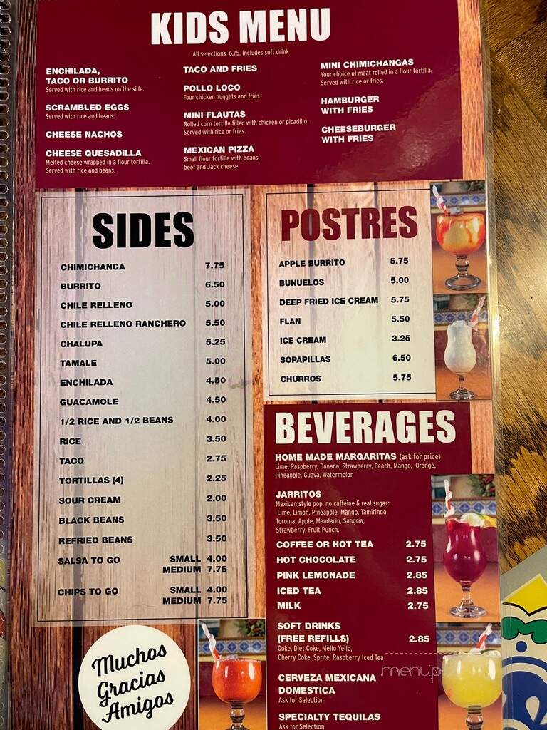 Fiesta Mexicana - Red Wing, MN menu_pic