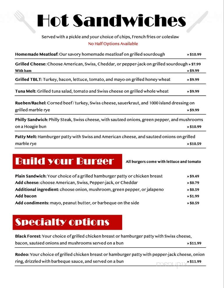 Olde Main Eatery & Sweet Shop - Elk River, MN menu_pic
