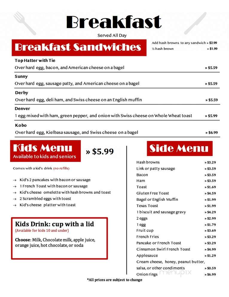 Olde Main Eatery & Sweet Shop - Elk River, MN menu_pic