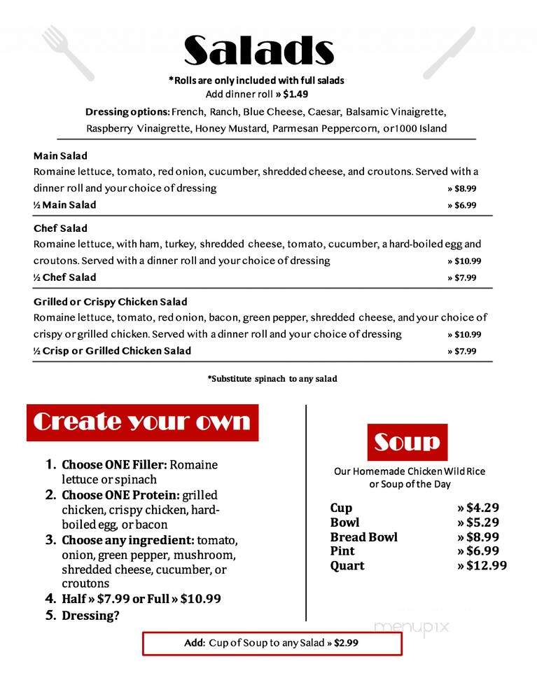 Olde Main Eatery & Sweet Shop - Elk River, MN menu_pic