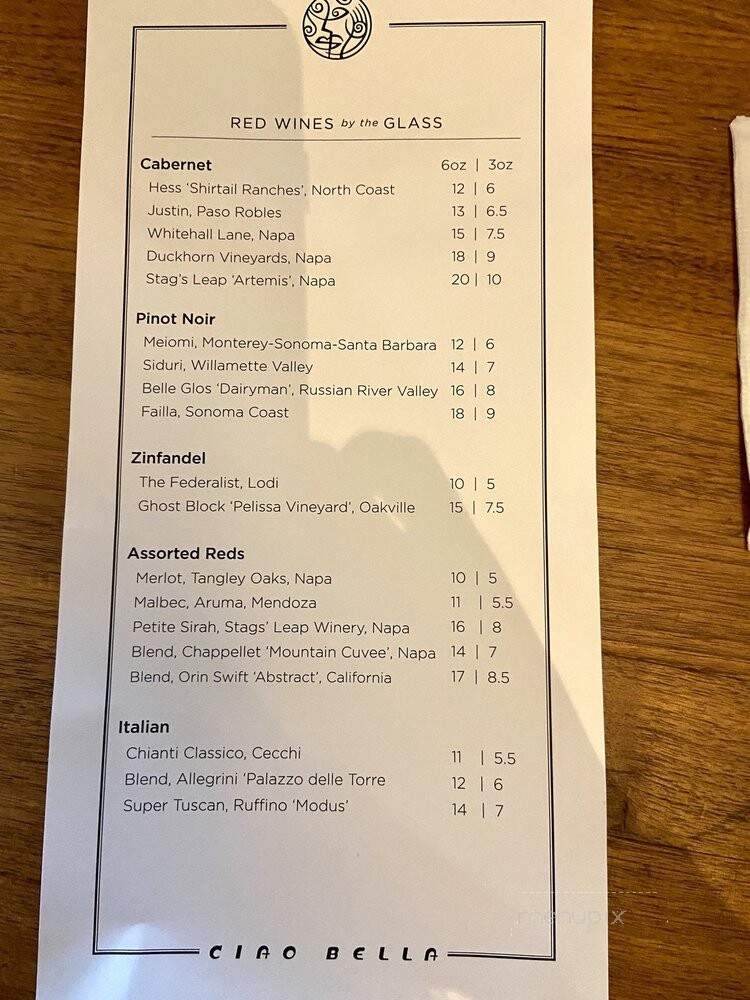 Ciao Bella - Bloomington, MN menu_pic
