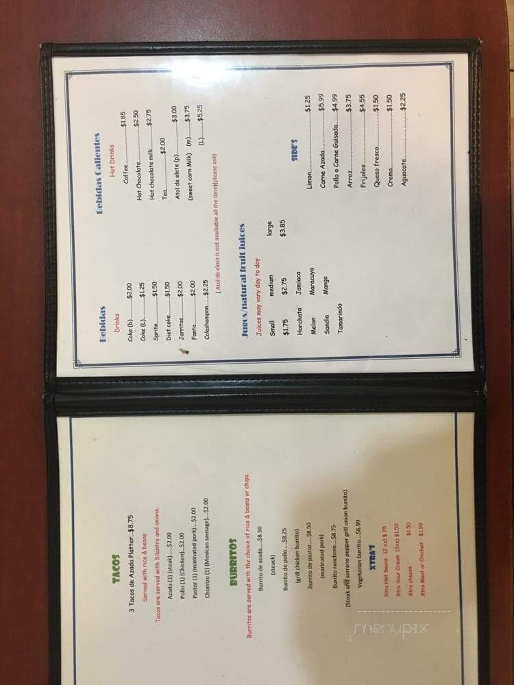Manana Restaurant - Saint Paul, MN menu_pic