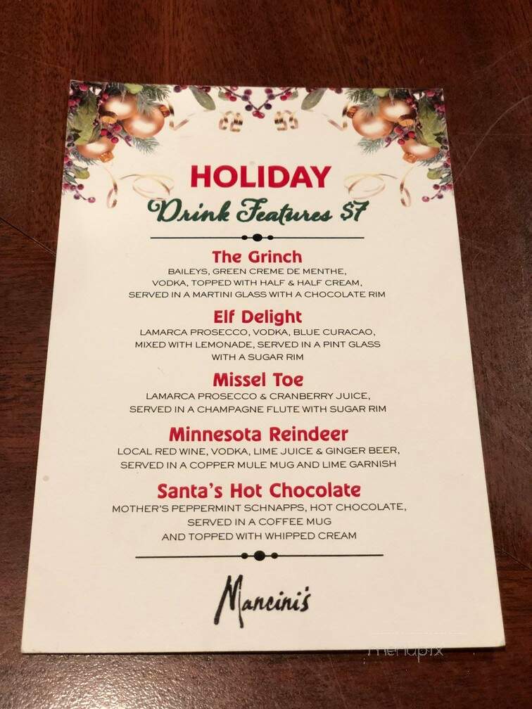 Mancinis Char House - Saint Paul, MN menu_pic
