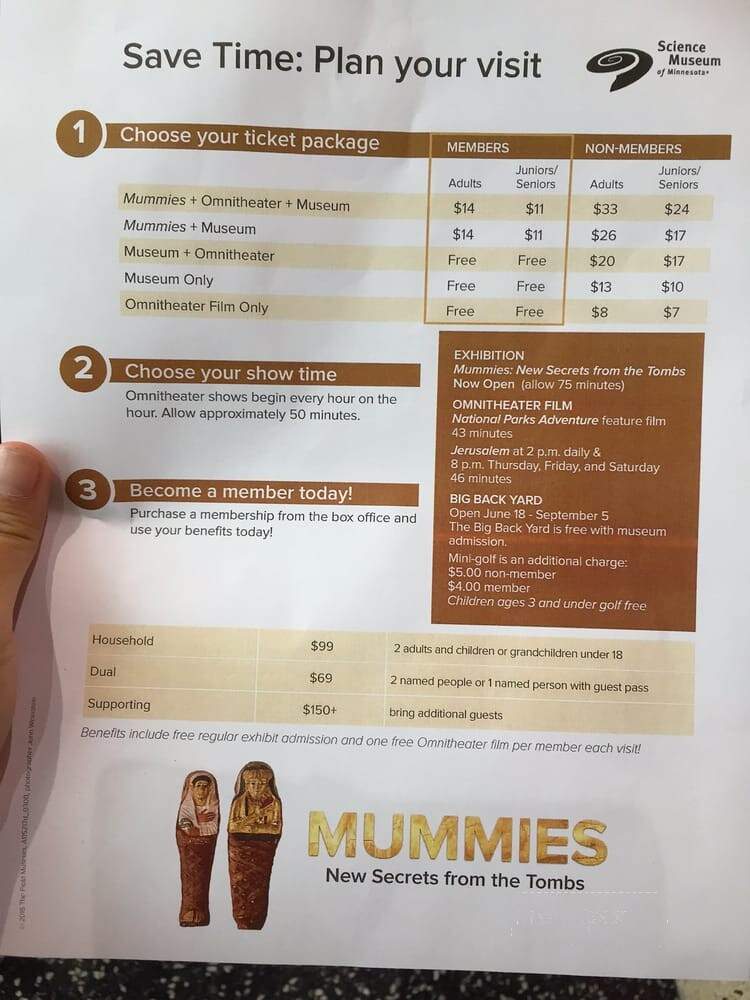 Science Museum Of Minnesota - Saint Paul, MN menu_pic