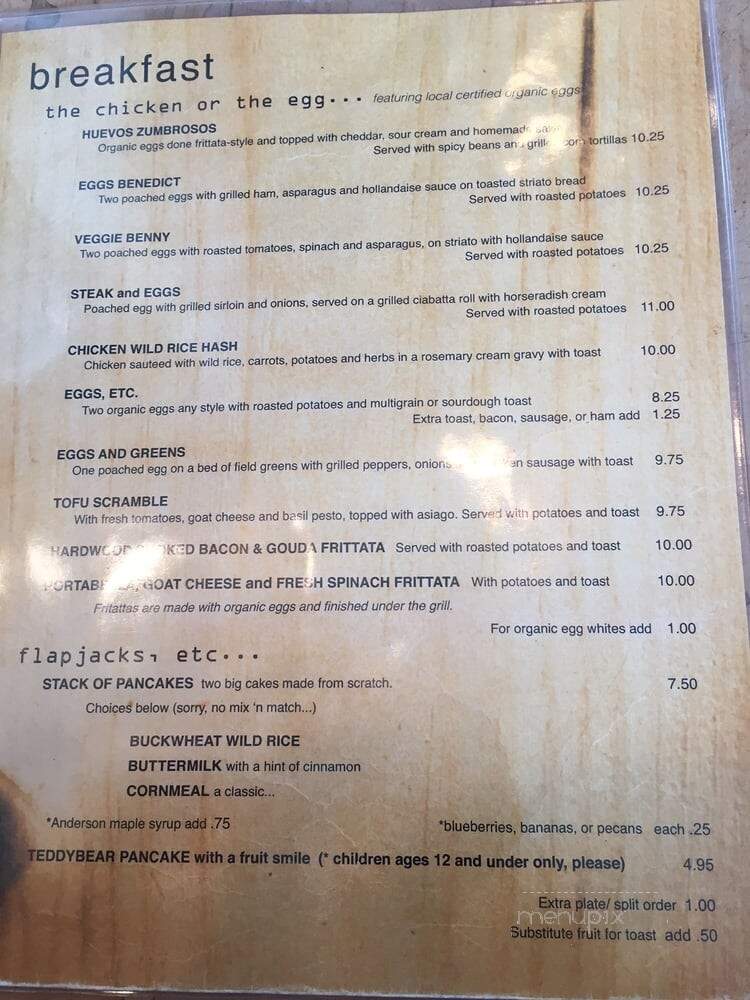 Zumbro Cafe - Minneapolis, MN menu_pic