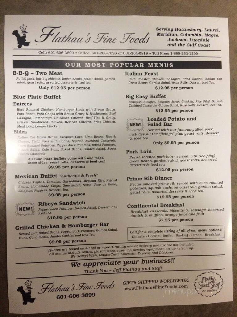 Flathau's Fine Foods - Petal, MS menu_pic