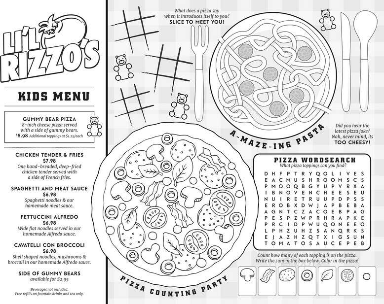 Li'l Rizzo's Italian Restaurant - Osage Beach, MO menu_pic