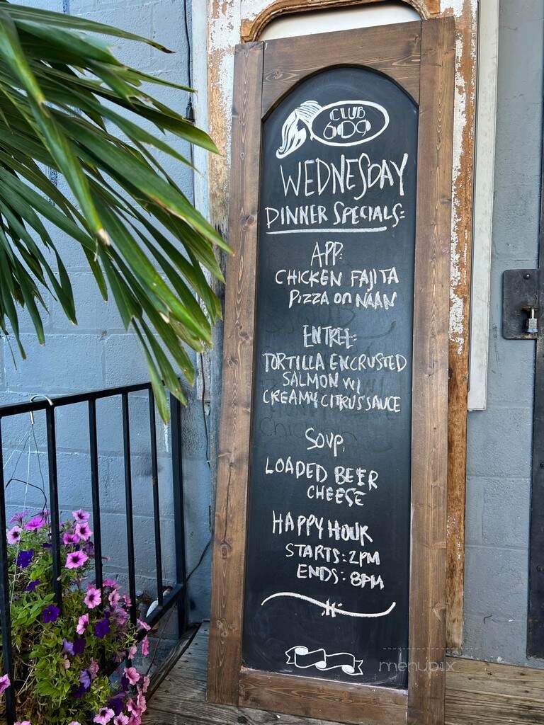 Club 609 - Joplin, MO menu_pic