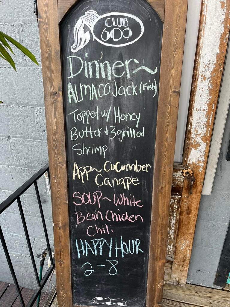 Club 609 - Joplin, MO menu_pic