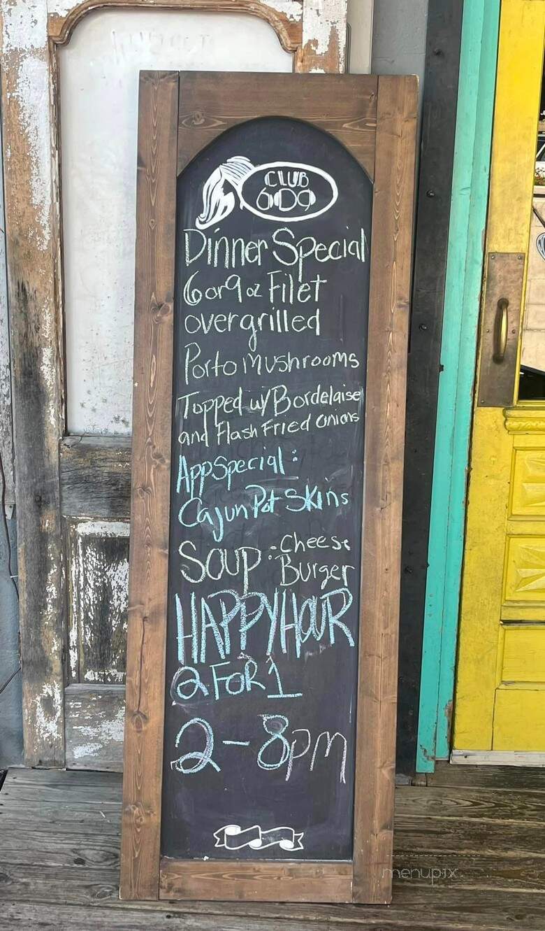 Club 609 - Joplin, MO menu_pic