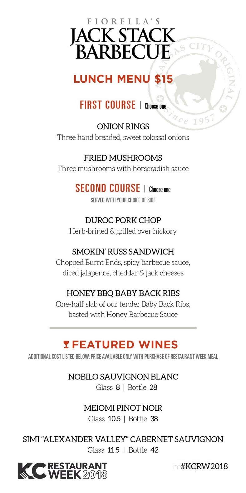 Fiorella's Jack Stack Barbeque - Kansas City, MO menu_pic
