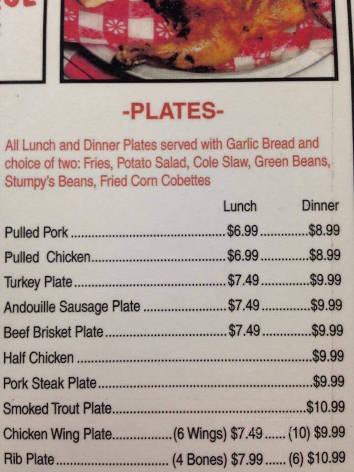 Stumpy's Bar-B-Que - Saint Peters, MO menu_pic