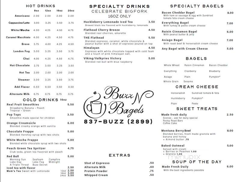 Buzz N Bagels - Bigfork, MT menu_pic