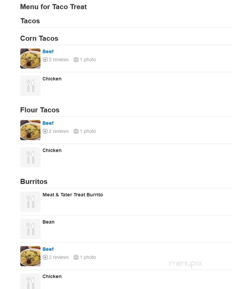 Taco Treat Mexican Restaurant - Havre, MT menu_pic