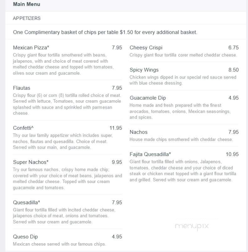 Los Caporales - Columbia Falls, MT menu_pic