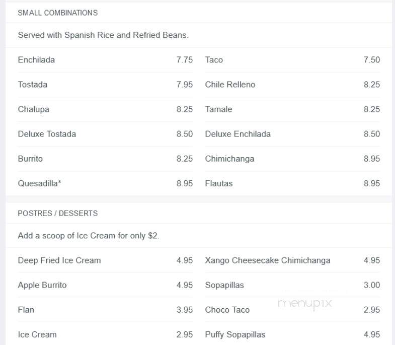 Los Caporales - Columbia Falls, MT menu_pic