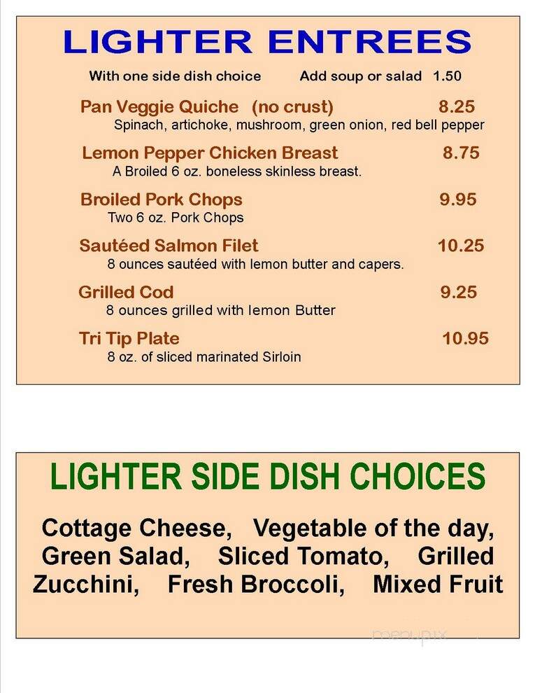 Gold 'N Silver Inn - Reno, NV menu_pic