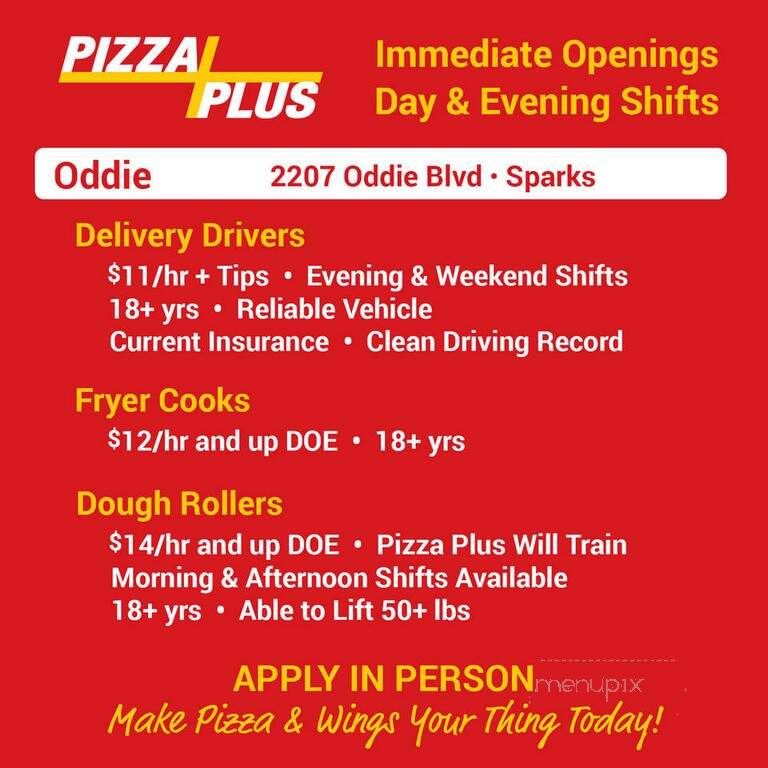 Pizza Plus - Sparks, NV menu_pic