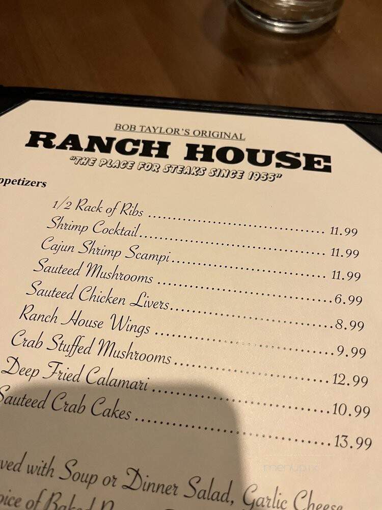 Bob Taylor's Ranch House - Las Vegas, NV menu_pic