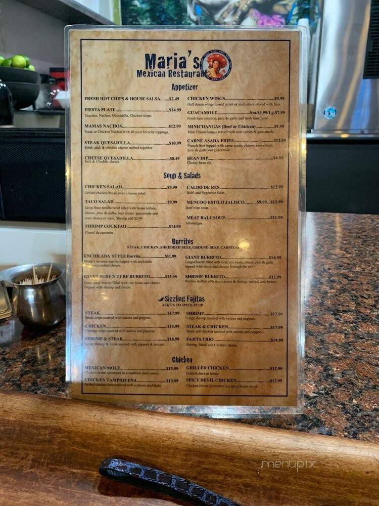 Mama Maria's Mexican Food - Las Vegas, NV menu_pic
