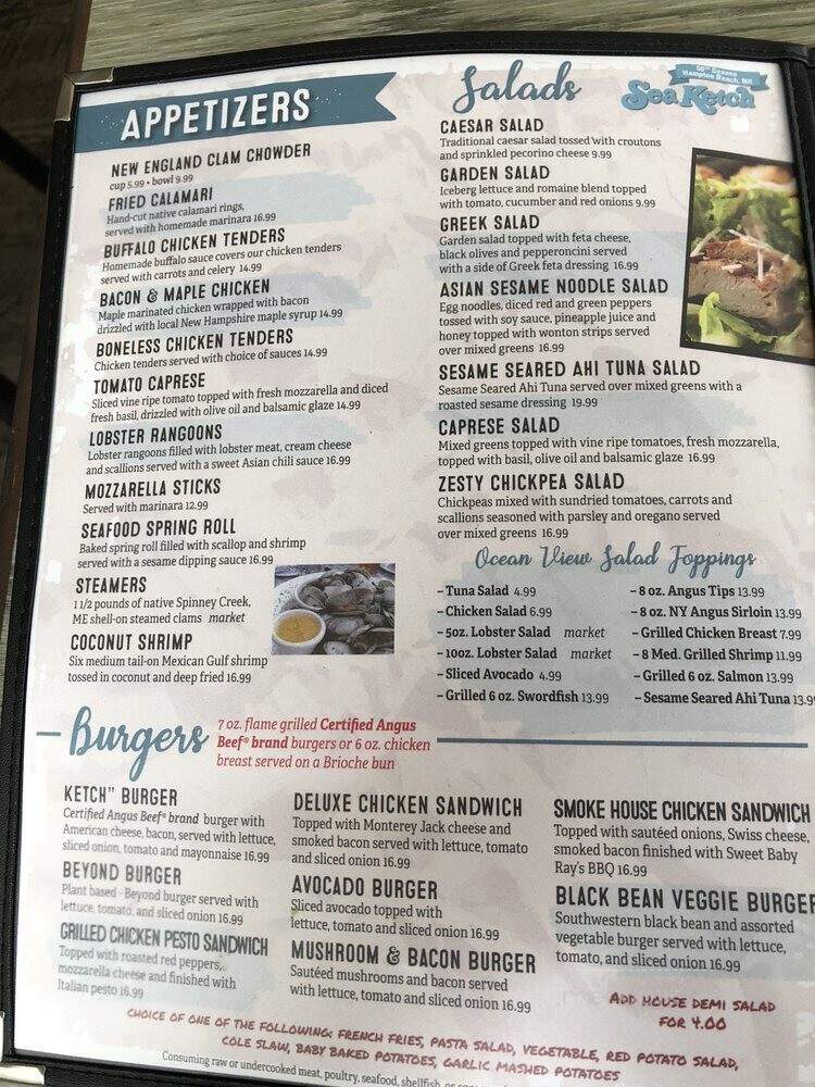 Sea Ketch - Hampton, NH menu_pic