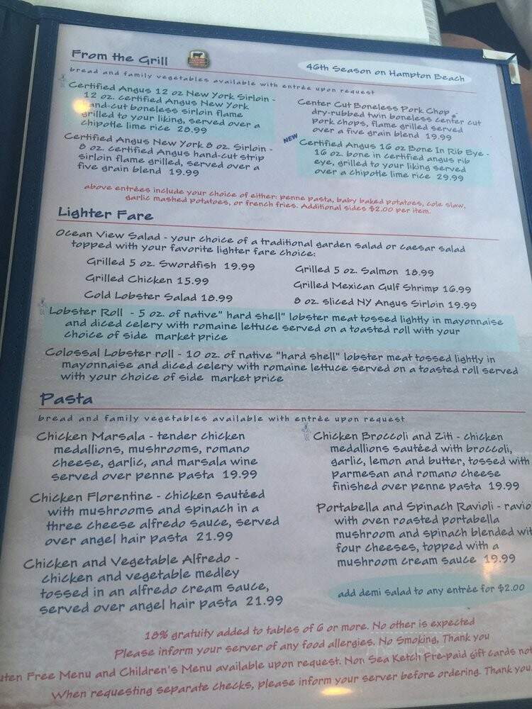 Sea Ketch - Hampton, NH menu_pic