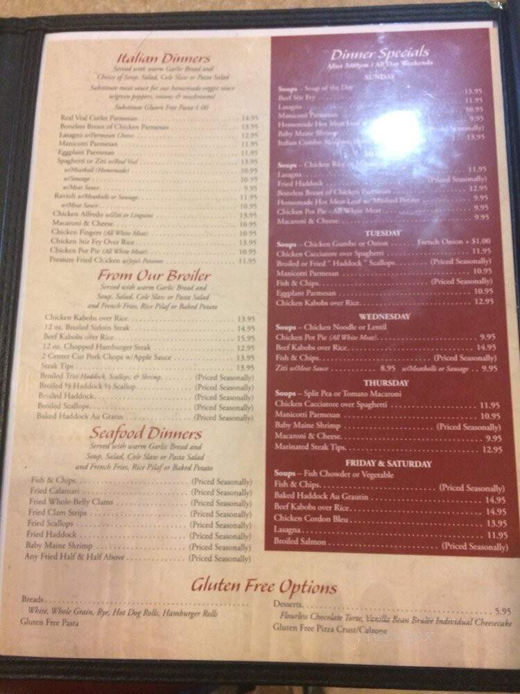 Veano's Italian Kitchen - Concord, NH menu_pic