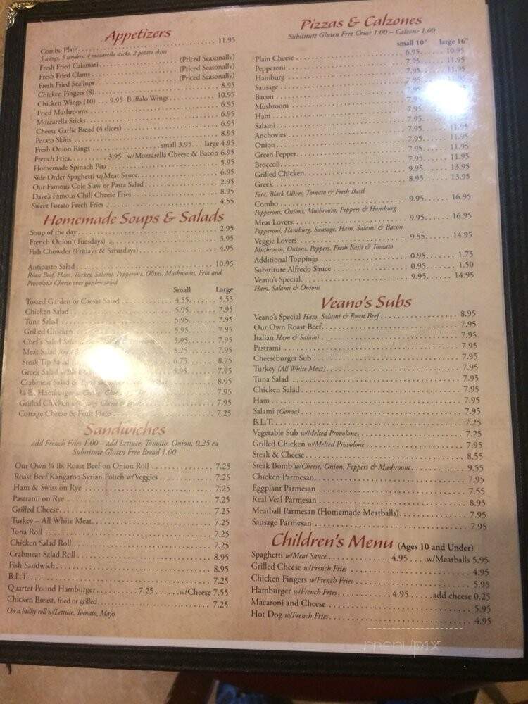 Veano's Italian Kitchen - Concord, NH menu_pic