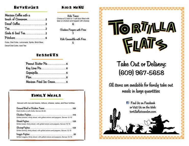 Tortilla Flats - Avalon, NJ menu_pic