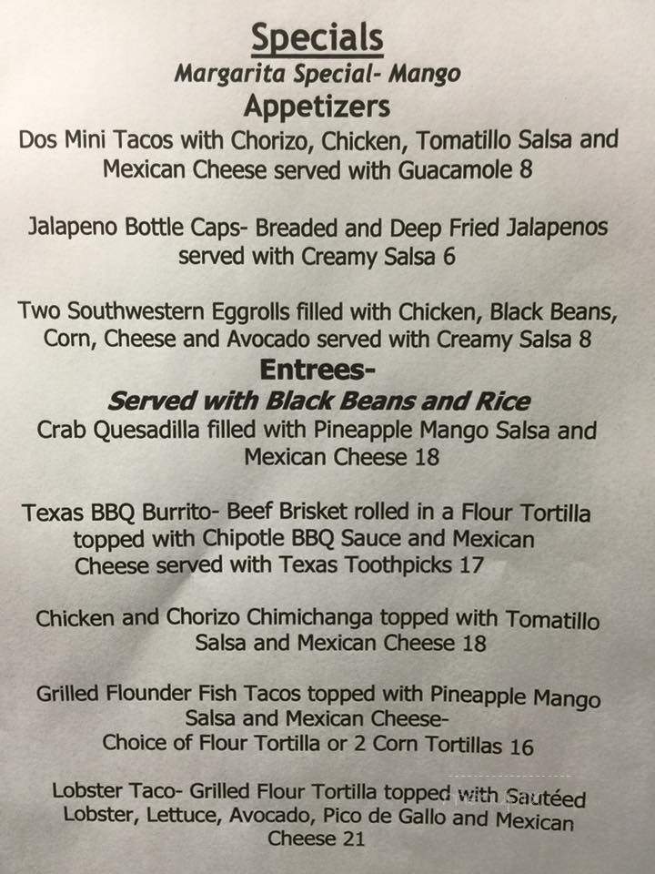 Tortilla Flats - Avalon, NJ menu_pic