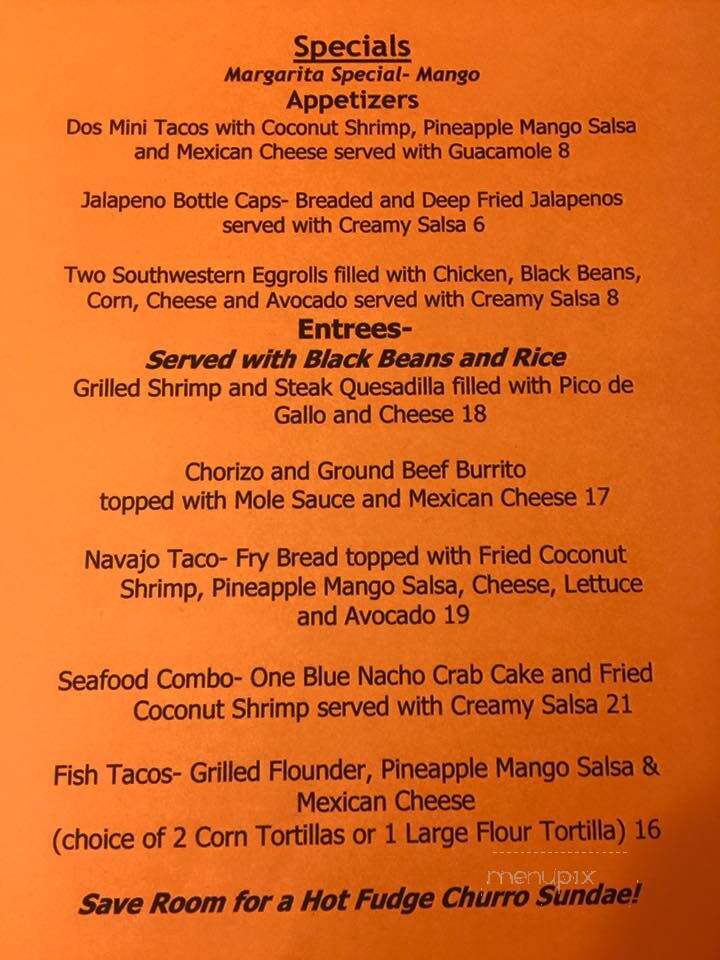 Tortilla Flats - Avalon, NJ menu_pic