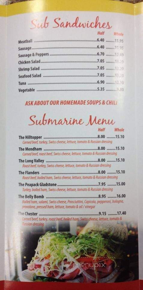 Sub Pub - Chester, NJ menu_pic