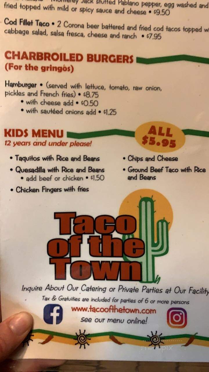 Taco Of The Town - Sussex, NJ menu_pic