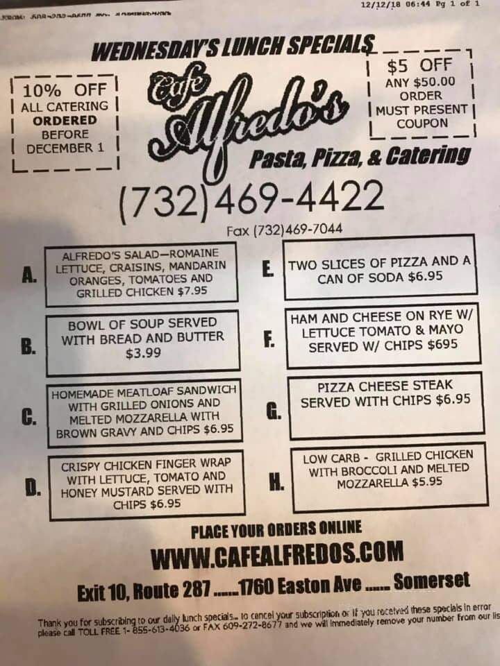 Cafe Alfredo's - Somerset, NJ