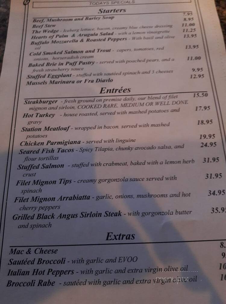 Station Restaurant At Mountain - Mountain Lakes, NJ menu_pic