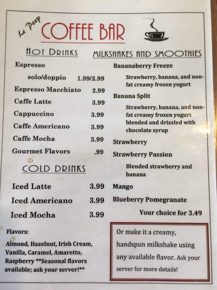 Le Peep Restaurant - Edison, NJ menu_pic