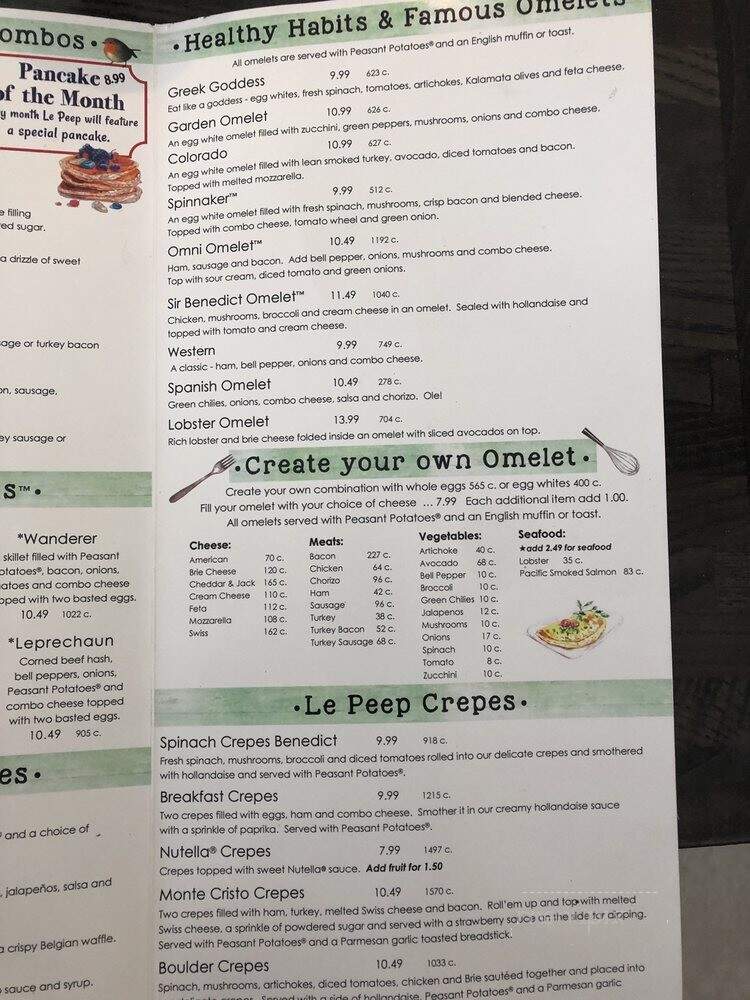 Le Peep Restaurant - Edison, NJ menu_pic
