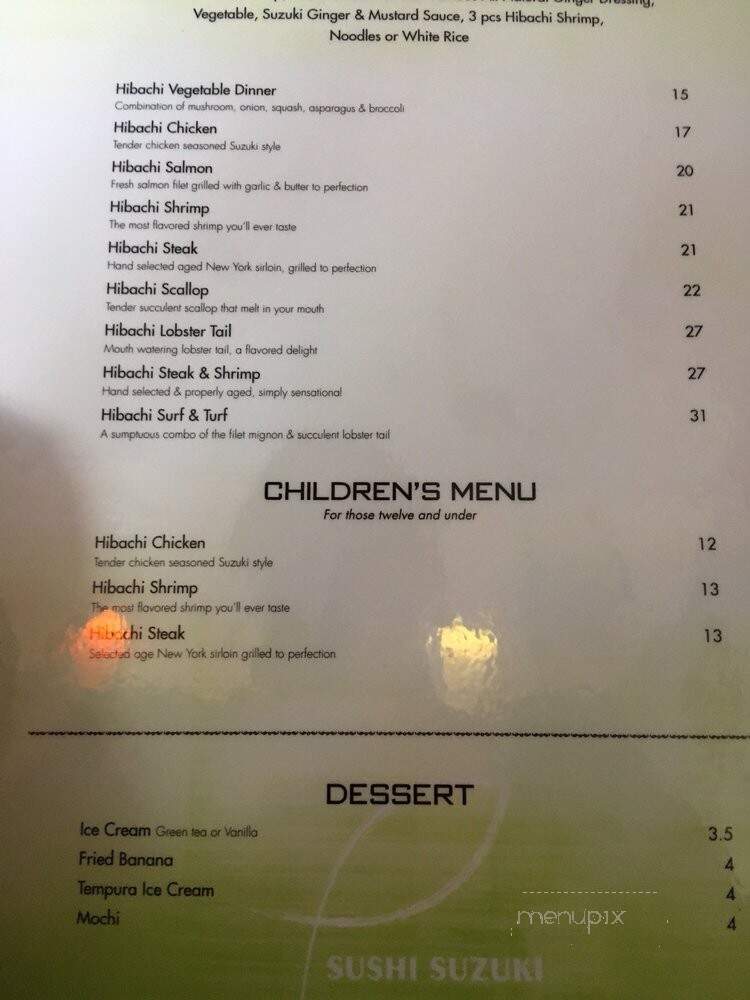 Sushi Suzuki - Metuchen, NJ menu_pic
