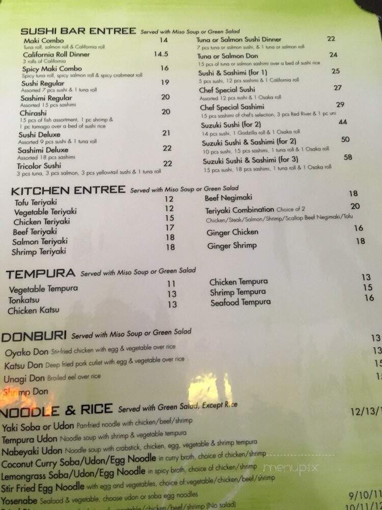 Sushi Suzuki - Metuchen, NJ menu_pic