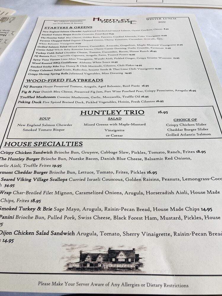 Huntley Taverne - Summit, NJ menu_pic