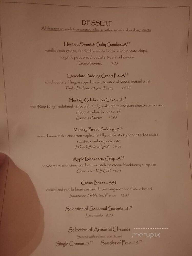 Huntley Taverne - Summit, NJ menu_pic
