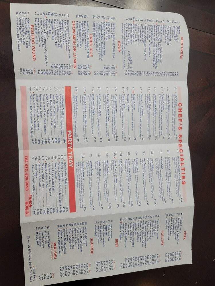 Panda World - Butler, NJ menu_pic
